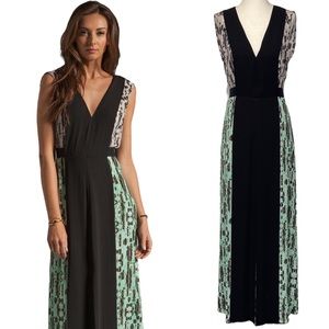 BCBGMaxAzria Maxi Dress in Kelly Green Combo